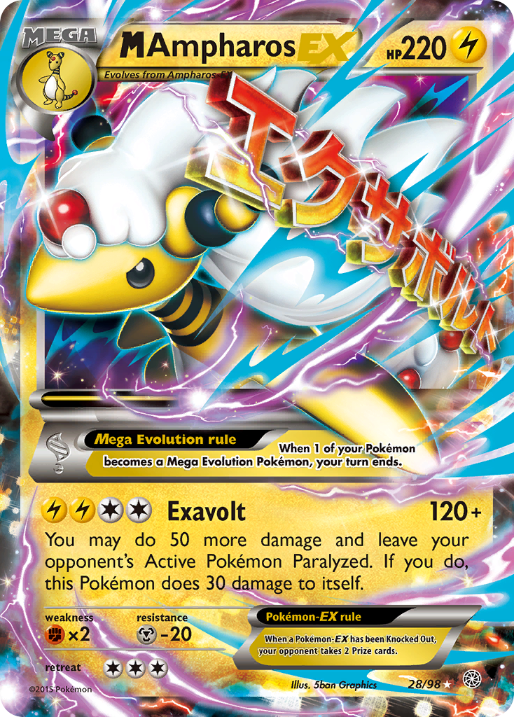 M Ampharos EX (28/98) [XY: Ancient Origins] | Total Play