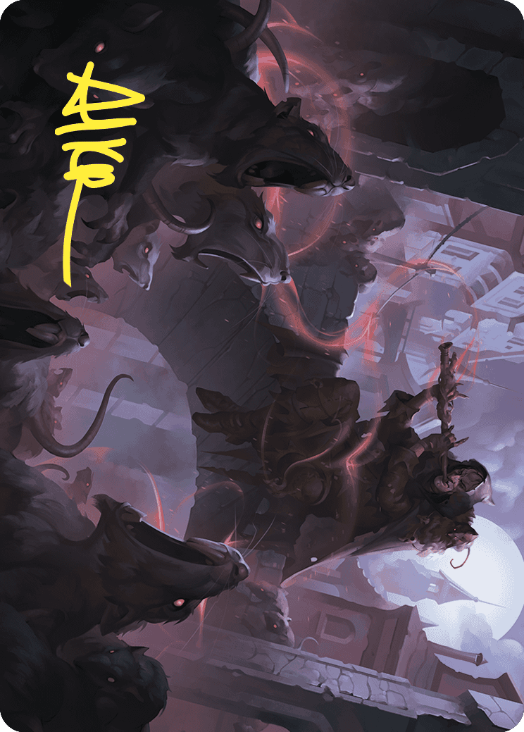 Gnawing Crescendo Art Card (Gold-Stamped Signature) [Wilds of Eldraine Art Series] | Total Play