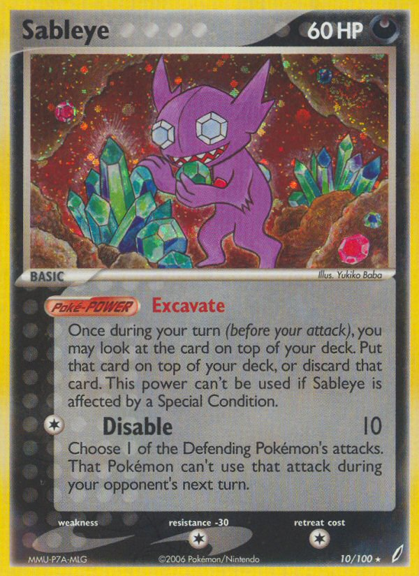 Sableye (10/100) [EX: Crystal Guardians] | Total Play