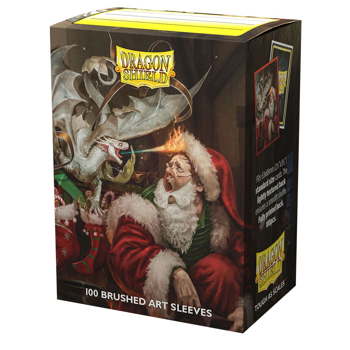 Dragon Shield: Standard 100ct Brushed Art Sleeves - Christmas Dragon (2021) | Total Play