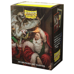 Dragon Shield: Standard 100ct Brushed Art Sleeves - Christmas Dragon (2021) | Total Play