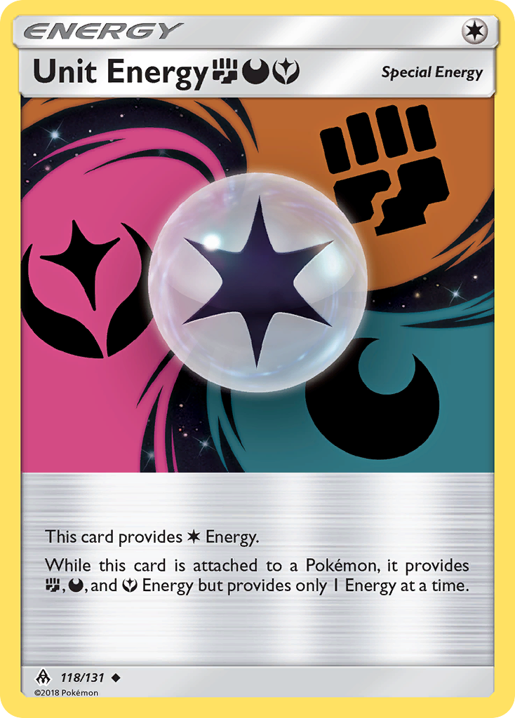 Unit Energy (118/131) (Fighting, Darkness, Fairy) [Sun & Moon: Forbidden Light] | Total Play