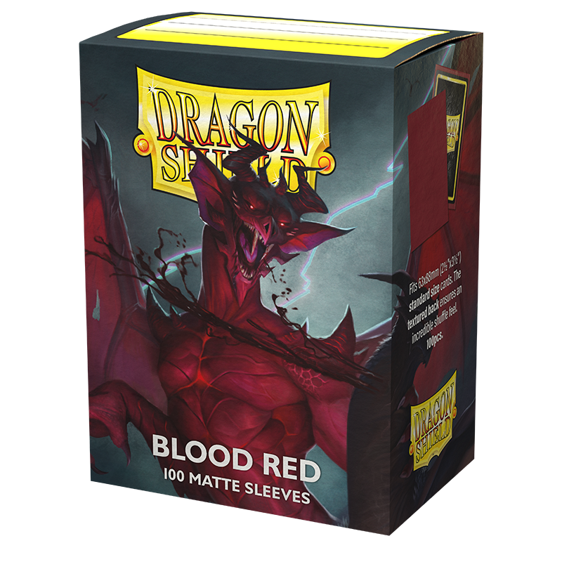 Dragon Shield: Standard 100ct Sleeves - Blood Red (Matte) | Total Play