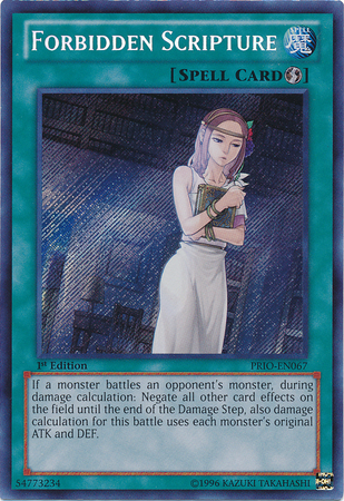 Forbidden Scripture [PRIO-EN067] Secret Rare | Total Play