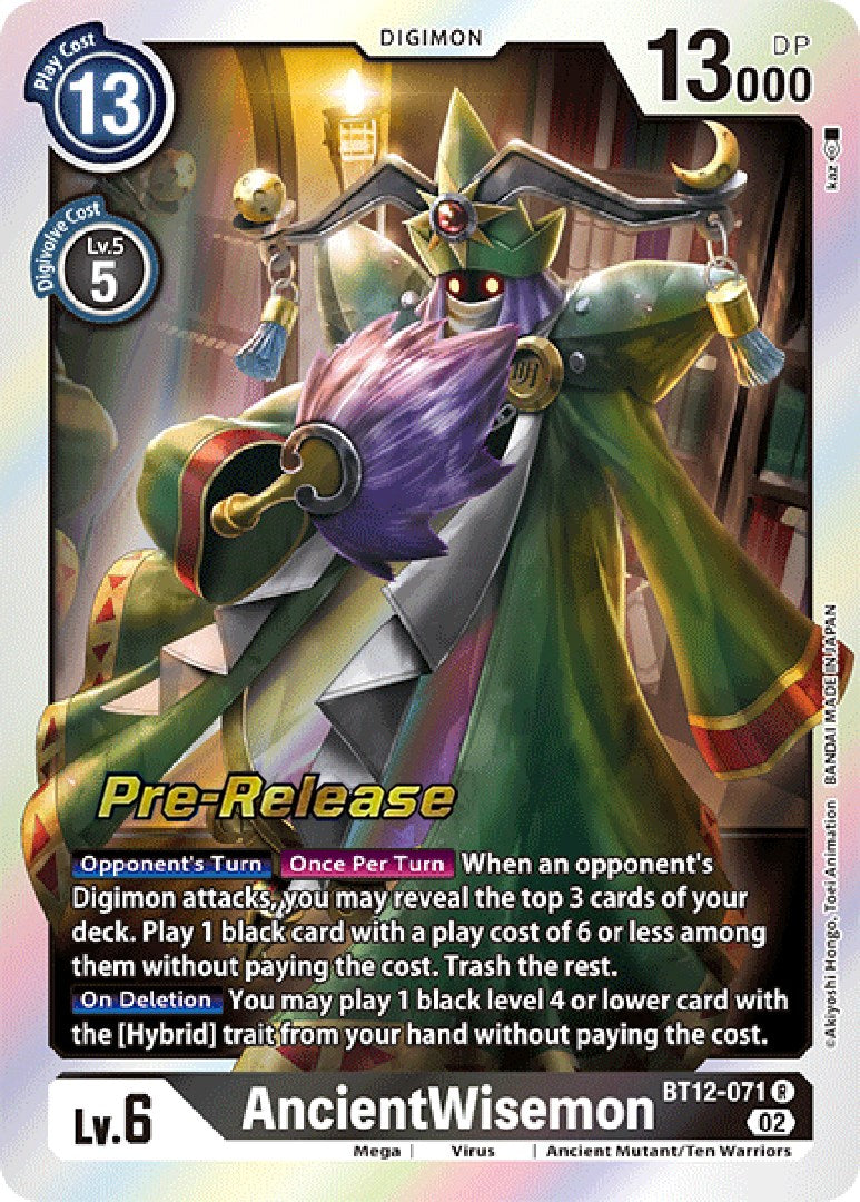 AncientWisemon [BT12-071] [Across Time Pre-Release Cards] | Total Play