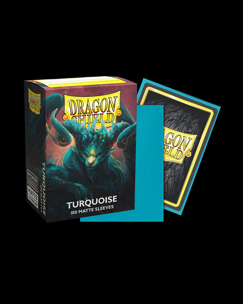 Dragon Shield: Standard 100ct Sleeves - Turquoise (Matte) | Total Play