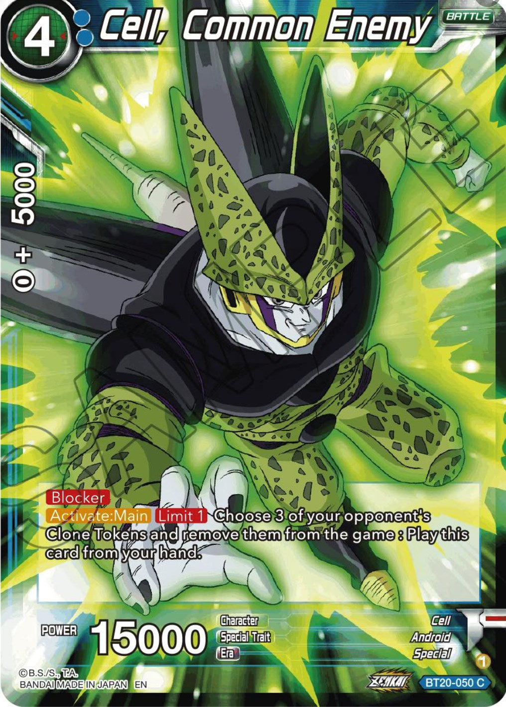 Cell, Common Enemy (BT20-050) [Power Absorbed] | Total Play