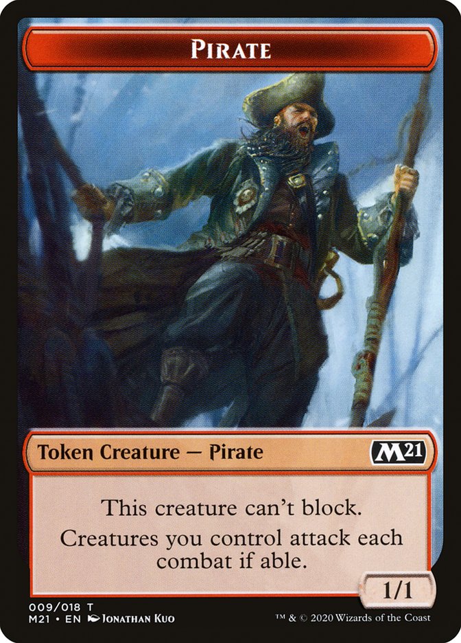 Knight // Pirate Double-Sided Token [Core Set 2021 Tokens] | Total Play