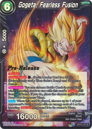 Gogeta, Fearless Fusion (BT12-137) [Vicious Rejuvenation Prerelease Promos] | Total Play