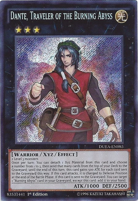 Dante, Traveler of the Burning Abyss [DUEA-EN085] Secret Rare | Total Play