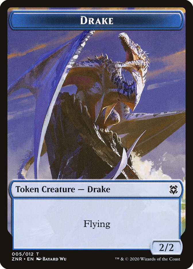 Copy // Drake Double-Sided Token [Zendikar Rising Tokens] | Total Play