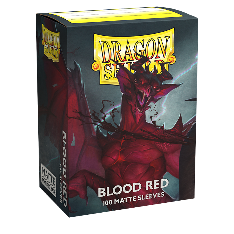 Dragon Shield: Standard 100ct Sleeves - Blood Red (Matte) | Total Play