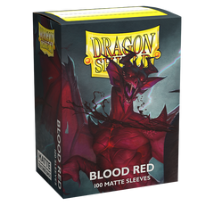 Dragon Shield: Standard 100ct Sleeves - Blood Red (Matte) | Total Play