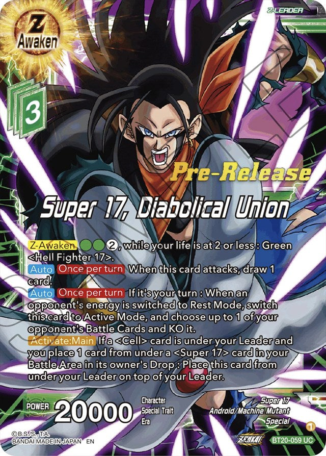 Super 17, Diabolical Union (BT20-059) [Power Absorbed Prerelease Promos] | Total Play