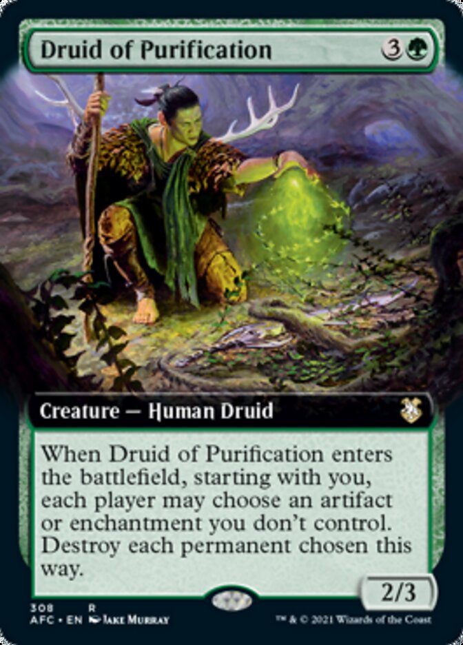 Druid of Purification (Extended Art) [Dungeons & Dragons: Adventures in the Forgotten Realms Commander] | Total Play