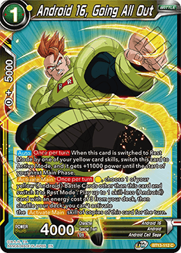 Android 16, Going All Out (Common) (BT13-112) [Supreme Rivalry] | Total Play