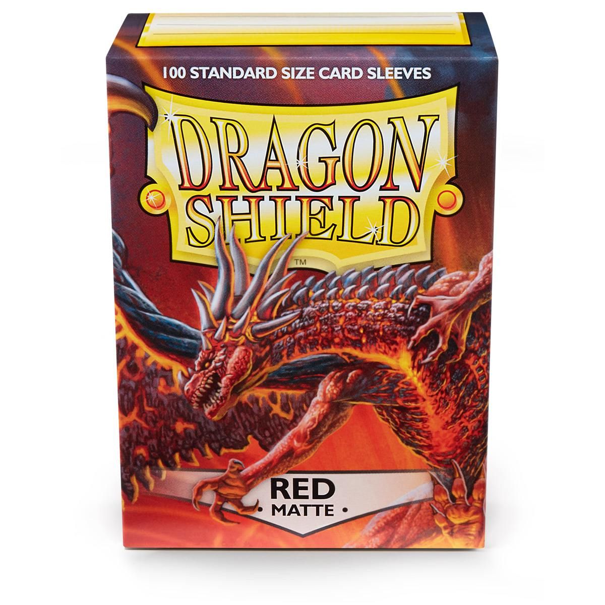 Dragon Shield: Standard 100ct Sleeves - Red (Matte) | Total Play