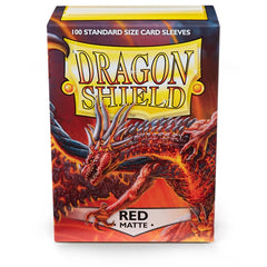 Dragon Shield: Standard 100ct Sleeves - Red (Matte) | Total Play