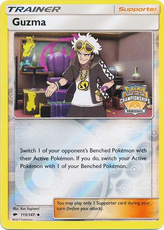 Guzma (115/147) (League Promo) [Sun & Moon: Burning Shadows] | Total Play