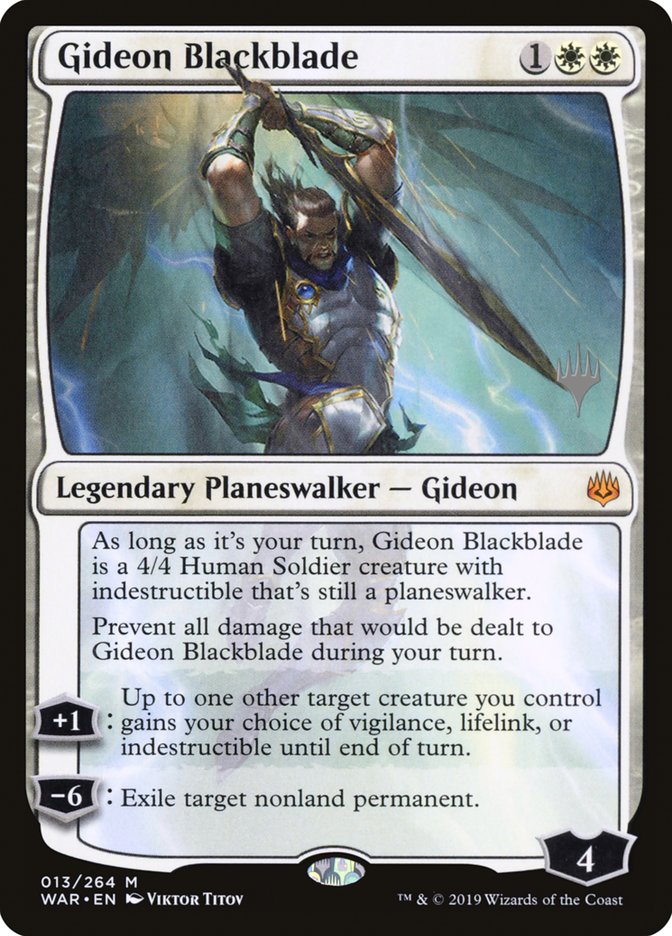 Gideon Blackblade (Promo Pack) [War of the Spark Promos] | Total Play