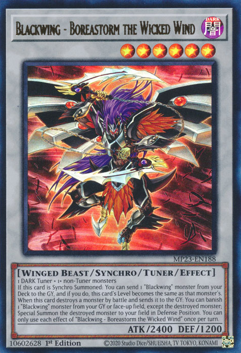 Blackwing - Boreastorm the Wicked Wind [MP23-EN188] Ultra Rare | Total Play