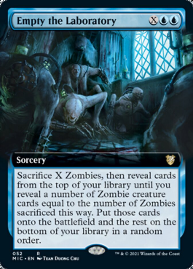 Empty the Laboratory (Extended Art) [Innistrad: Midnight Hunt Commander] | Total Play