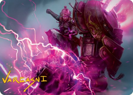 Voltage Surge Art Card (Gold-Stamped Signature) [Kamigawa: Neon Dynasty Art Series] | Total Play
