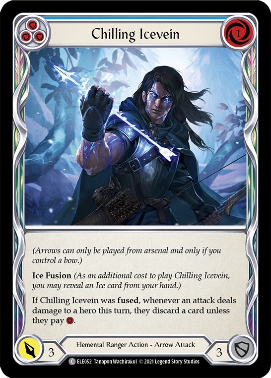 Chilling Icevein (Blue) [ELE052] (Tales of Aria)  1st Edition Rainbow Foil | Total Play