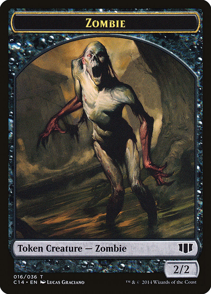 Demon (012/036) // Zombie (016/036) Double-Sided Token [Commander 2014 Tokens] | Total Play