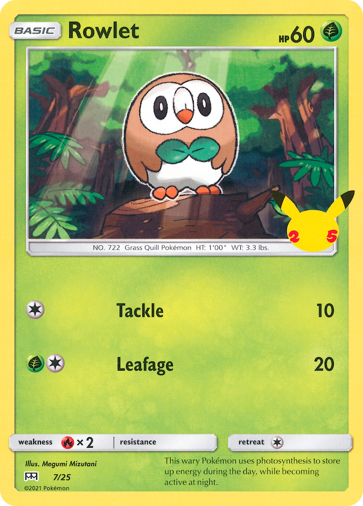 Rowlet (7/25) [McDonald's 25th Anniversary] | Total Play