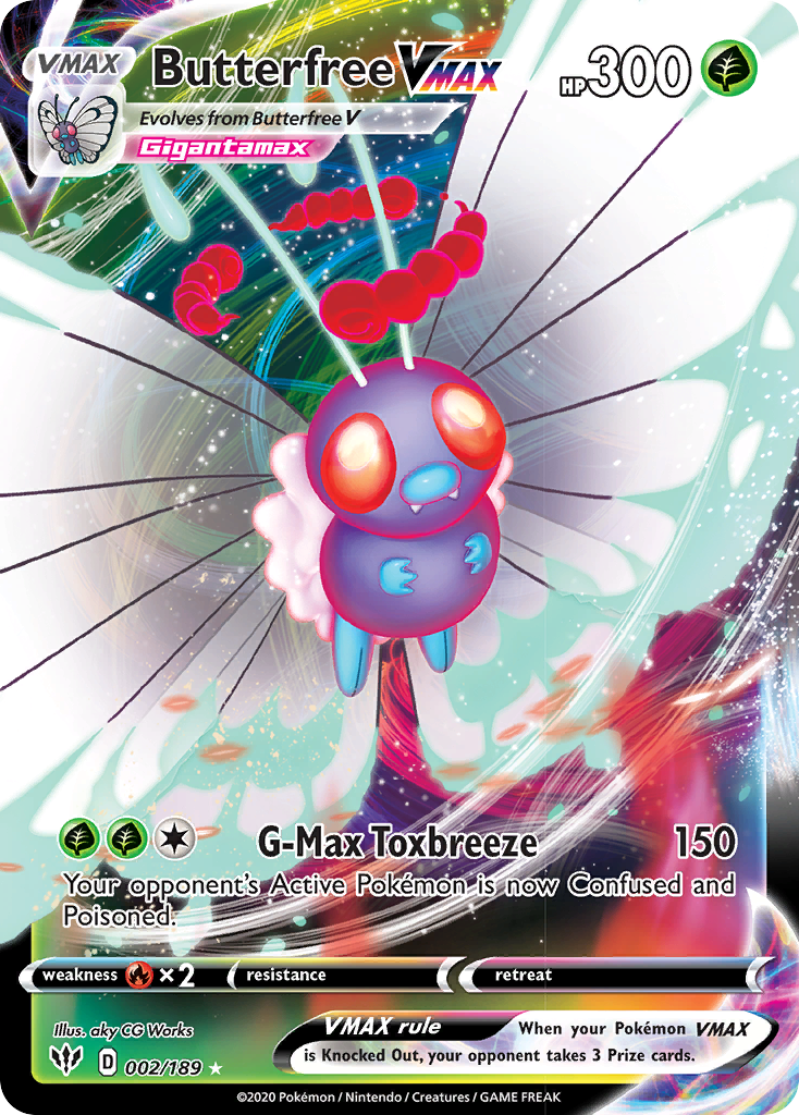 Butterfree VMAX (002/189) [Sword & Shield: Darkness Ablaze] | Total Play