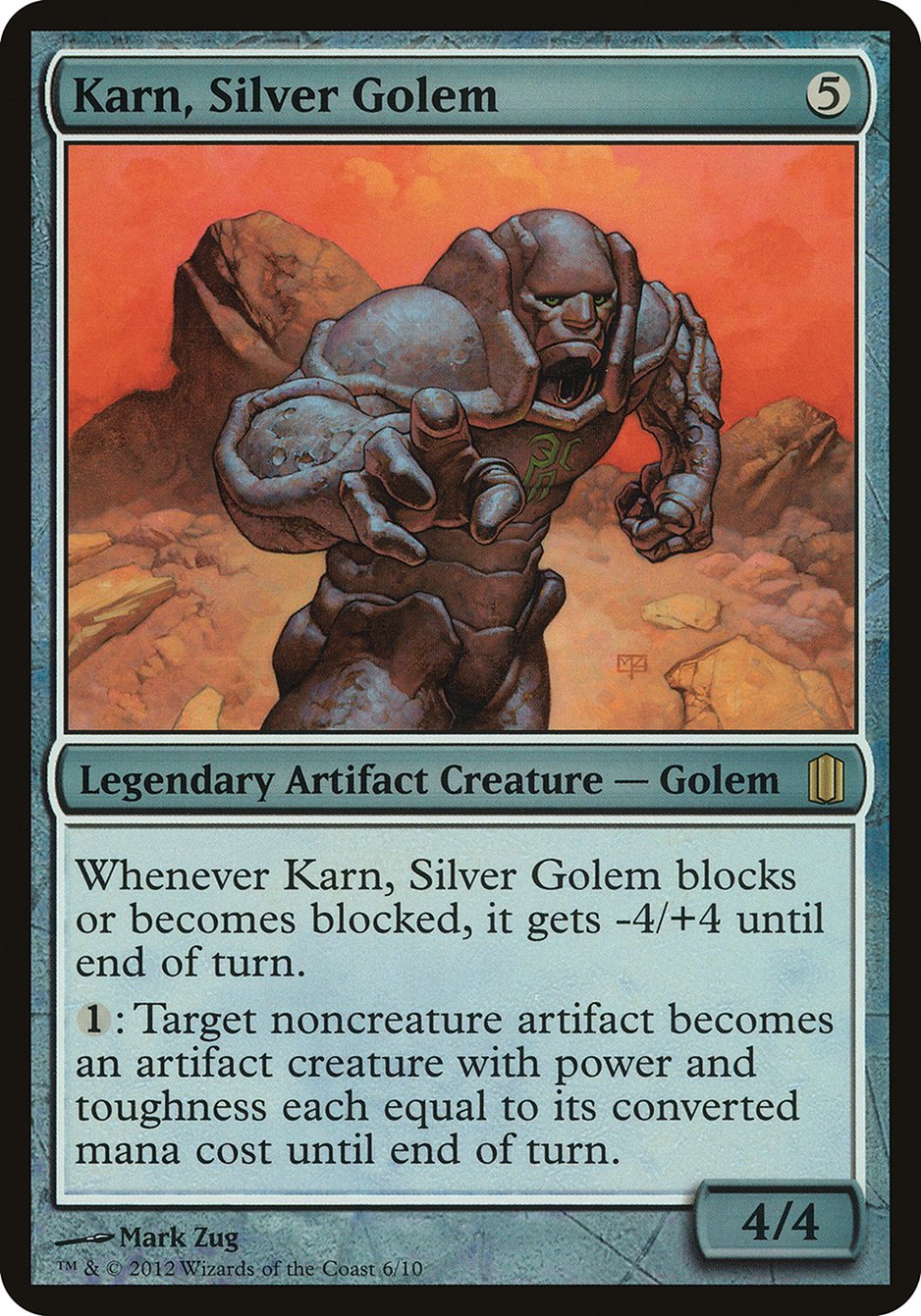 Karn, Silver Golem (Oversized) [Commander's Arsenal Oversized] | Total Play