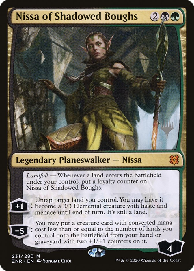 Nissa of Shadowed Boughs (Promo Pack) [Zendikar Rising Promos] | Total Play