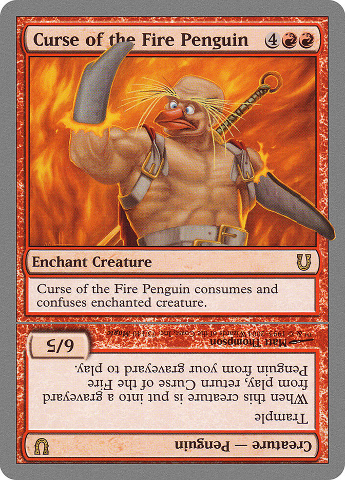 Curse of the Fire Penguin // Curse of the Fire Penguin Creature [Unhinged] | Total Play