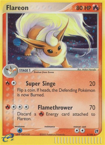 Flareon (5/100) [EX: Sandstorm] | Total Play