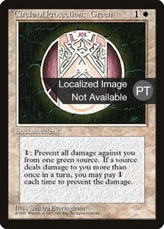 Circle of Protection: Green [Fourth Edition (Foreign Black Border)] | Total Play