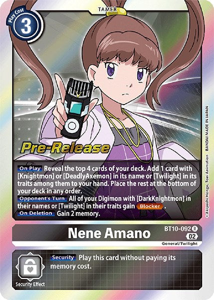 Nene Amano [BT10-092] [Xros Encounter Pre-Release Cards] | Total Play
