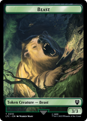 Beast // Treefolk Double Sided Token [The Lord of the Rings: Tales of Middle-Earth Commander Tokens] | Total Play