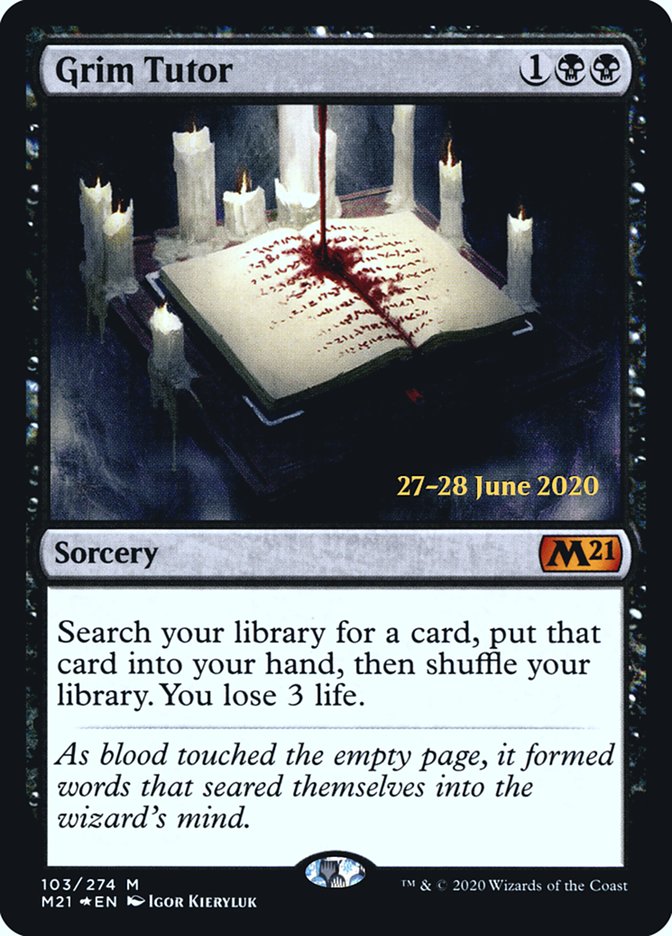 Grim Tutor [Core Set 2021 Prerelease Promos] | Total Play