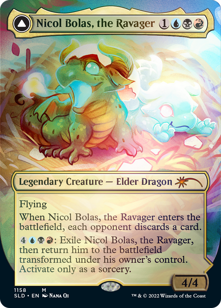 Nicol Bolas, the Ravager // Nicol Bolas, the Arisen (Borderless) [Secret Lair: From Cute to Brute] | Total Play