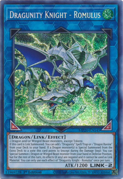 Dragunity Knight - Romulus [MP20-EN145] Prismatic Secret Rare | Total Play