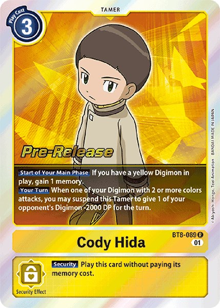 Cody Hida [BT8-089] [New Awakening Pre-Release Cards] | Total Play