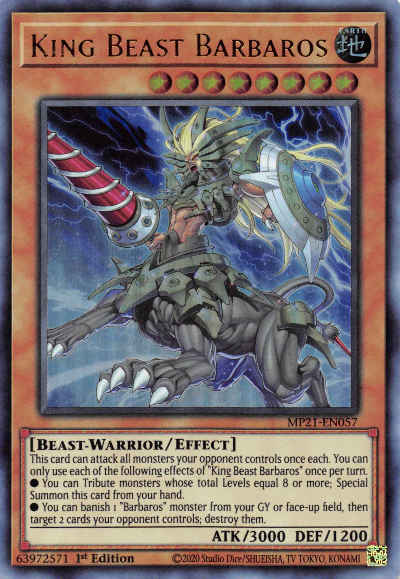 King Beast Barbaros [MP21-EN057] Ultra Rare | Total Play