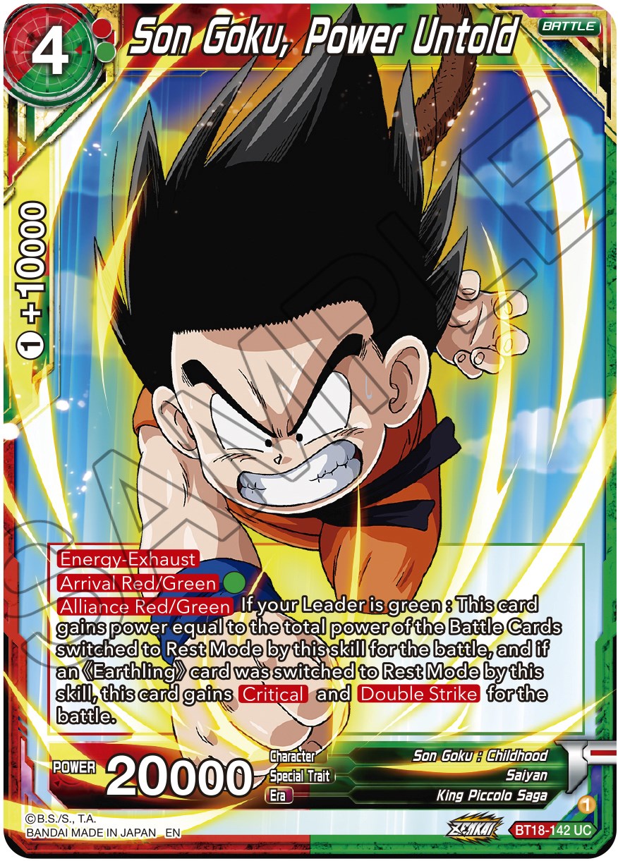 Son Goku, Power Untold (BT18-142) [Dawn of the Z-Legends] | Total Play