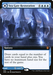 Sea Gate Restoration // Sea Gate, Reborn (Extended Art) [Zendikar Rising] | Total Play