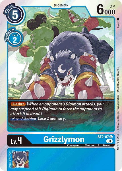 Grizzlymon [ST2-07] (Official Tournament Pack Vol.4) [Starter Deck: Cocytus Blue Promos] | Total Play