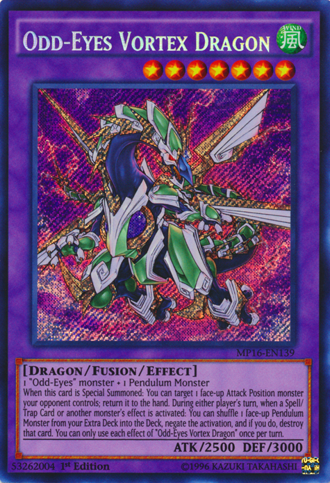 Odd-Eyes Vortex Dragon [MP16-EN139] Secret Rare | Total Play