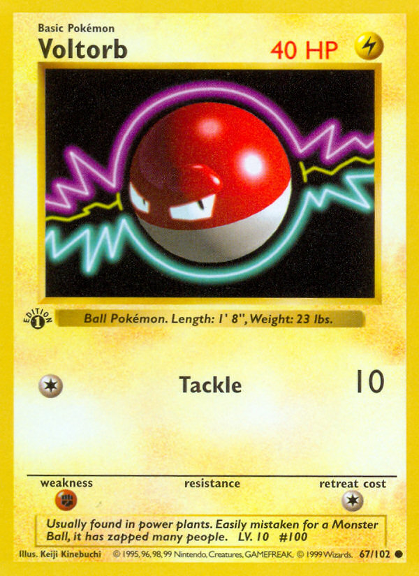 Voltorb (67/102) (Shadowless) [Base Set 1st Edition] | Total Play