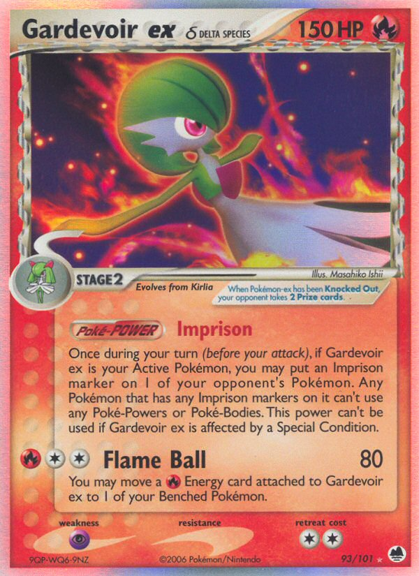 Gardevoir ex (93/101) (Delta Species) [EX: Dragon Frontiers] | Total Play