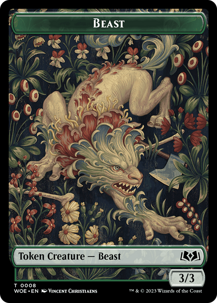 Beast // Food (0010) Double-Sided Token [Wilds of Eldraine Tokens] | Total Play